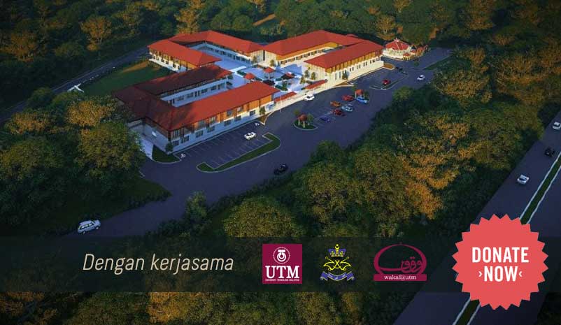UTM Islamic Religious School project is a collaboration between <b>UTM</b> and <b>Johor State Government</b>. It will be built on a 3 acres of UTM land which was made waqf to the Johor Islamic Religious Department.<br>Imagine the rewards we are collecting when a student performs a prayer and reads al-Quran because of the results of our waqf to the school. <br><br>With a single waqf, the reward will be forever to us even after we die. The Messenger of Allah, peace and blessings be upon him, said, <br><br><i>???When the human being dies, his deeds end except for three: ongoing charity (waqf), beneficial knowledge, or a righteous child who prays for him???</i><br><br>(Sahih Muslim, 1631)