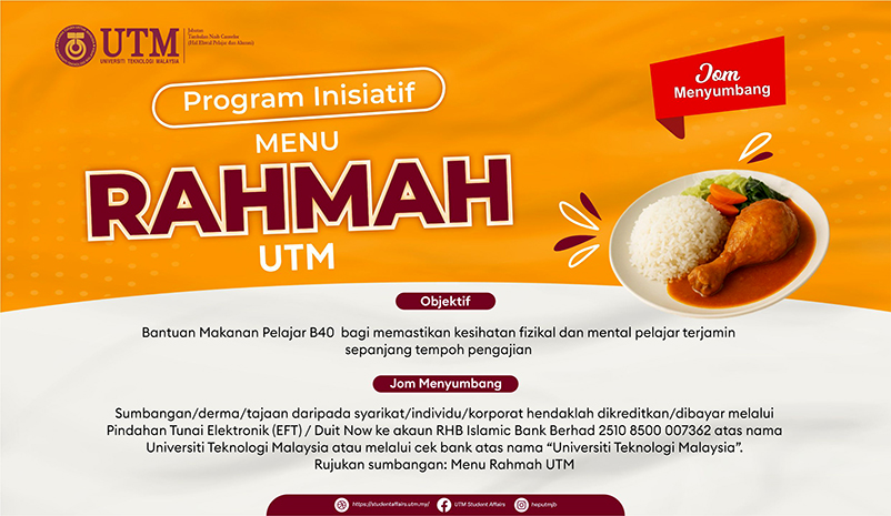 BANTUAN MAKANAN PELAJAR B40 BAGI MEMASTIKAN KESIHATAN FIZIKAL DAN MENTAL PELAJAR TERJAMIN SEPANJANG TEMPOH PENGAJIAN