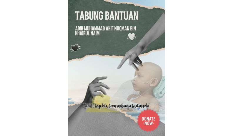 Tabung ini diwujudkan bagi membantu adik Muhammad Akif Nuqman, anak staf Bahagian Sumber Manusia, Jabatan Pendaftar, UTM Johor Bahru, yang disahkan menghidap penyakit Kanser Neuroblastoma Tahap 4 (high risk) yang telah merebak (metastasis) ke bahagian tulang dan sumsum tulang (bone and bone marrow).
Bantuan dana diperlukan untuk menampung kos yang tinggi bagi urusan penjagaan dan rawatan adik Muhammad Akif Nuqman, termasuklah urusan janji temu dengan doktor pakar, kos perubatan, serta lain-lain kos kecemasan.